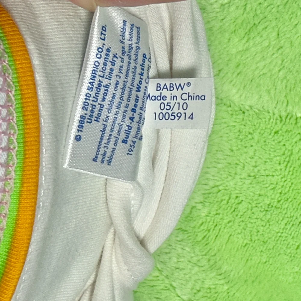 Build A Bear 2010 Sanrio Keroppi Plush & extra outfit